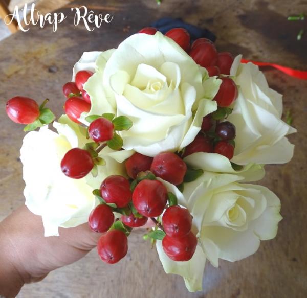 Une déco florale pour un mariage en rouge et blanc 1