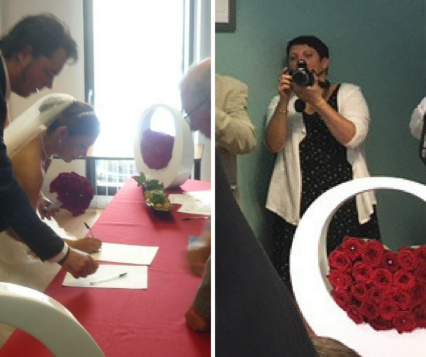 Une déco florale pour un mariage en rouge et blanc 5