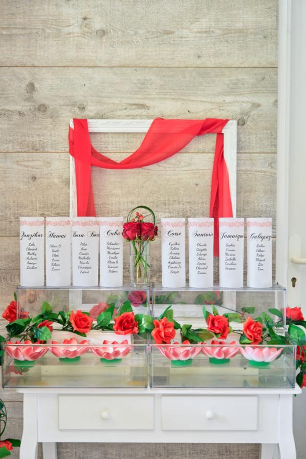 So romantic! Le mariage de C&K en rouge et blanc... 11