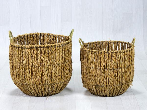 Lot de 2 paniers fibres naturelles