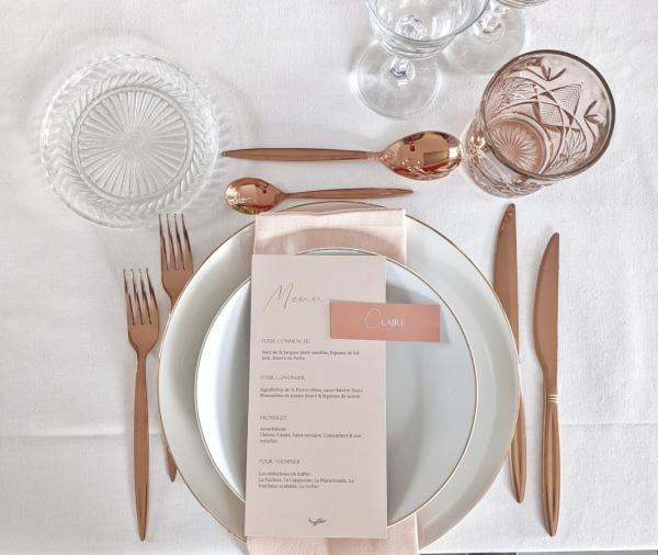 Couverts cuivre / rose gold 1