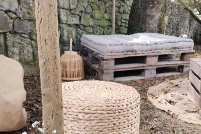 Pouf en fibre naturelle d45