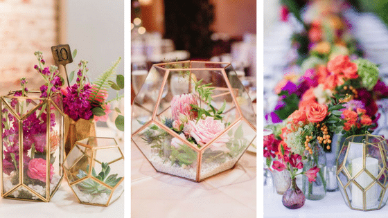 Terrarium Mariage Pyramide En Centre De Table